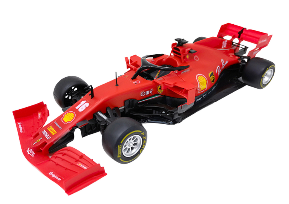 Op afstand bestuurbare raceauto - rood - 26x13x7 cm - bouwblokken