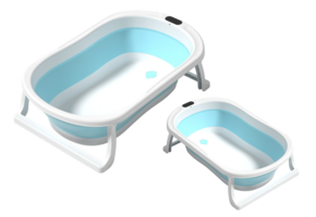 Opvouwbaar bad - blauw - 75x46 cm - ftalaatvrij