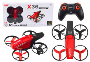 Drone - rood - 10x9x5 cm - obstakel vermijding