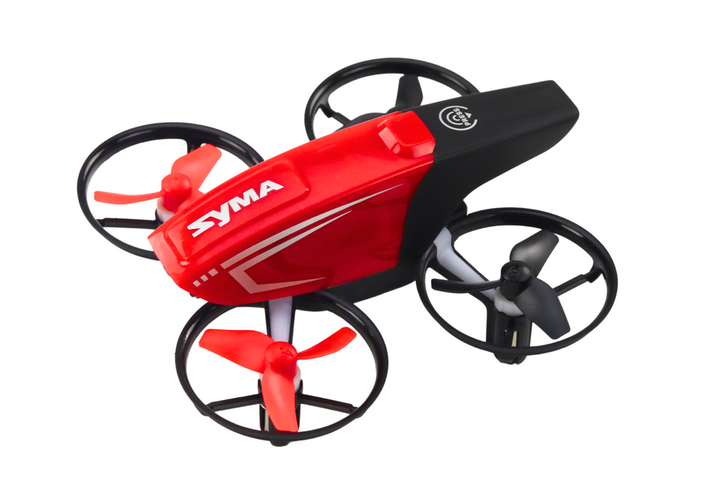 Drone - rood - 10x9x5 cm - obstakel vermijding
