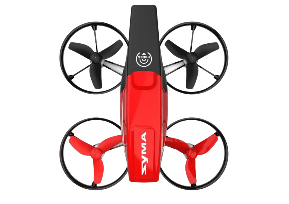 Drone - rood - 10x9x5 cm - obstakel vermijding