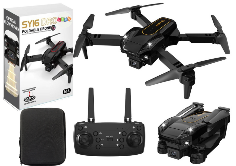 Drone met camera - zwart - 10x9x5 cm - 4K HD