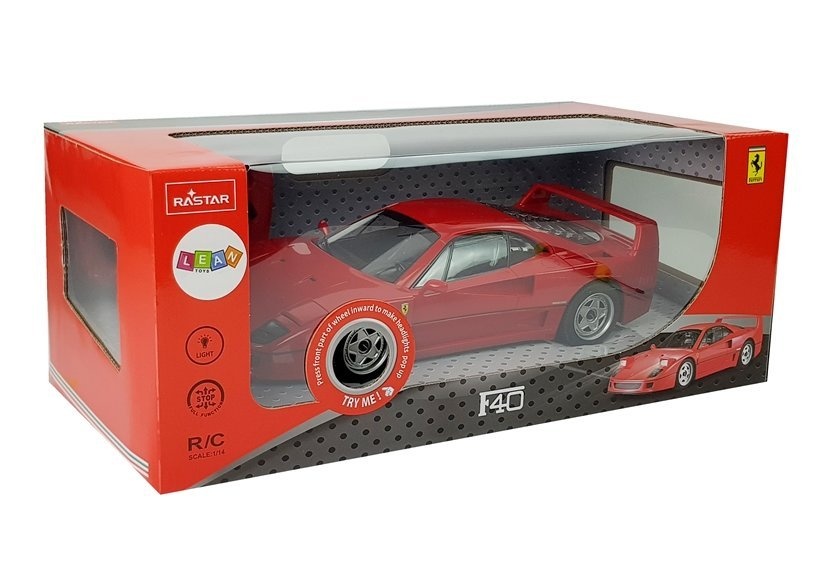 Bestuurbare auto - Ferrari F40 - rood - 1:14 schaal
