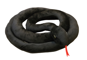 Pluche Sierslang XXL - 300x35cm - Zwart - Kinderkamer Decoratie