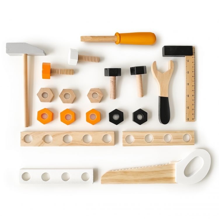 Educatieve Kinderwerkbank Hout - Compleet met Gereedschap - Motoriek Ontwikkeling 3+