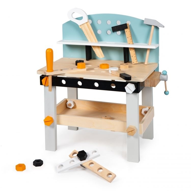 Educatieve Kinderwerkbank Hout - Compleet met Gereedschap - Motoriek Ontwikkeling 3+