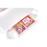 Naturel Houten Kinderkaptafel Set - Scandinavisch Design - Met Opbergruimte