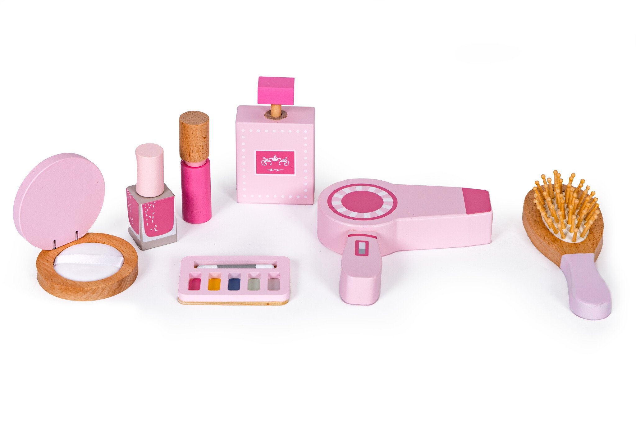 Complete Kinderkaptafel Set - Hout - Met Spiegel, Kruk en 7 Accessoires
