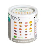 Duurzame Houten Speelkeuken Set - Complete Voedselset met Opbergbox - Vanaf 3 jaar