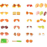 Kinderkeukenspeelgoed - Houten Snijset met 20 Onderdelen - Leren en Spelen 3+