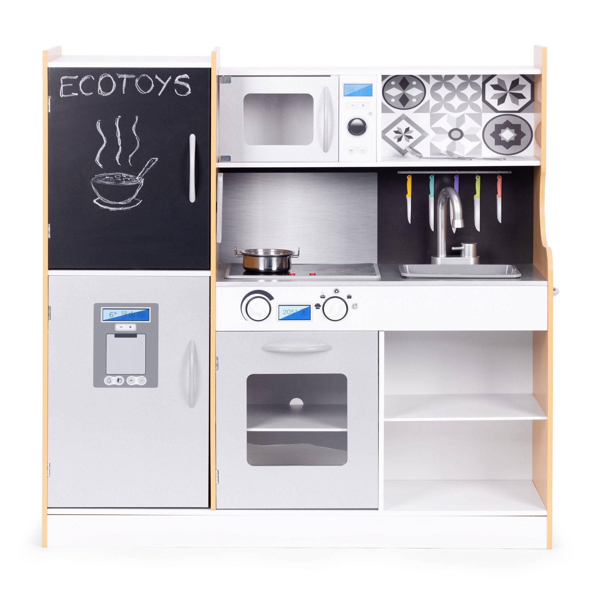 Complete Houten Speelkeuken - Interactief met Licht en Geluid - Ideaal Kindercadeau
