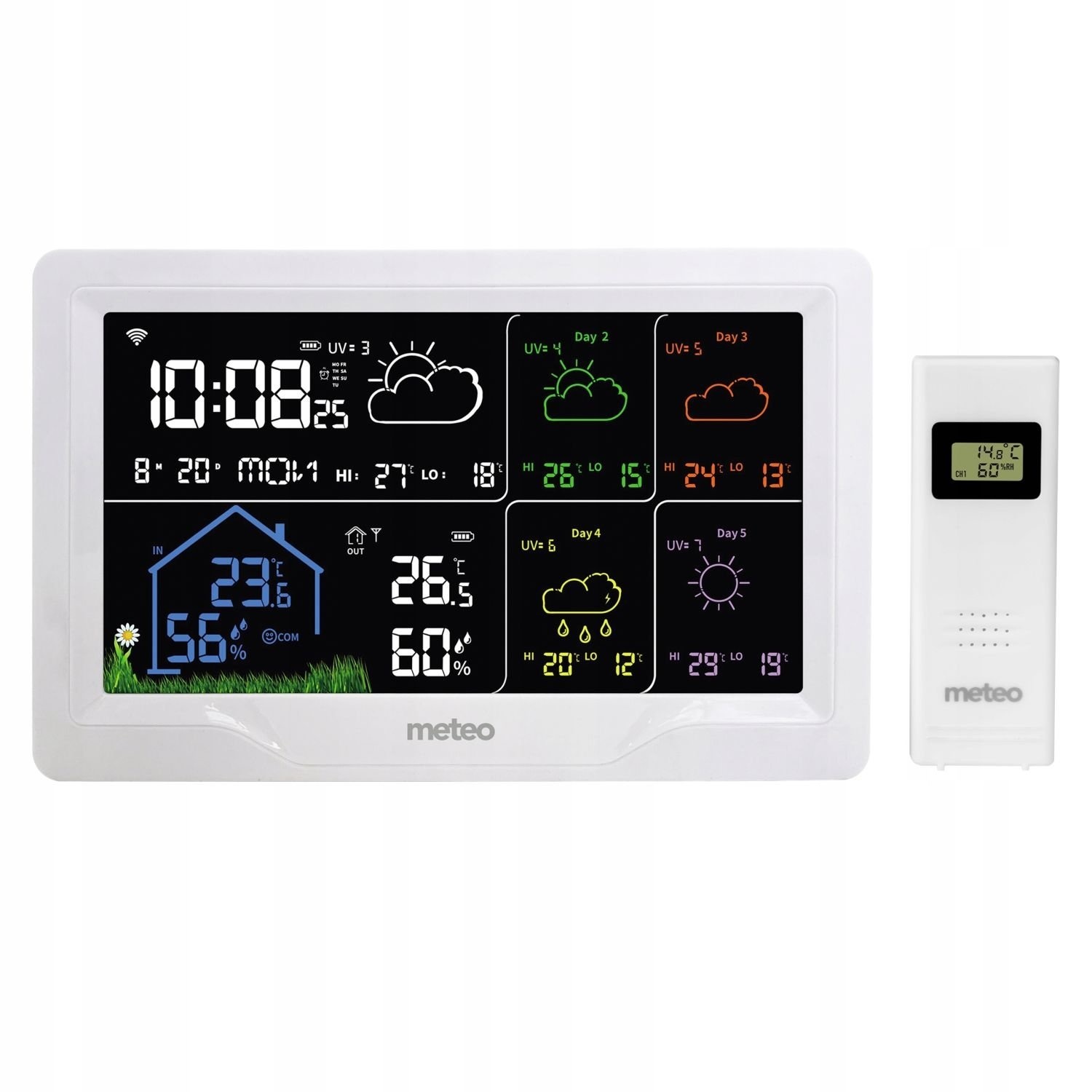 Multifunctioneel Weerstation met Barometer - 7-in-1 Meetstation - Digitaal Display