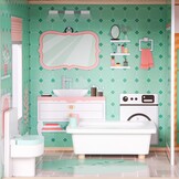 Luxe Compleet Poppenhuis 114cm - Inclusief Lift en 10-delige Meubelset