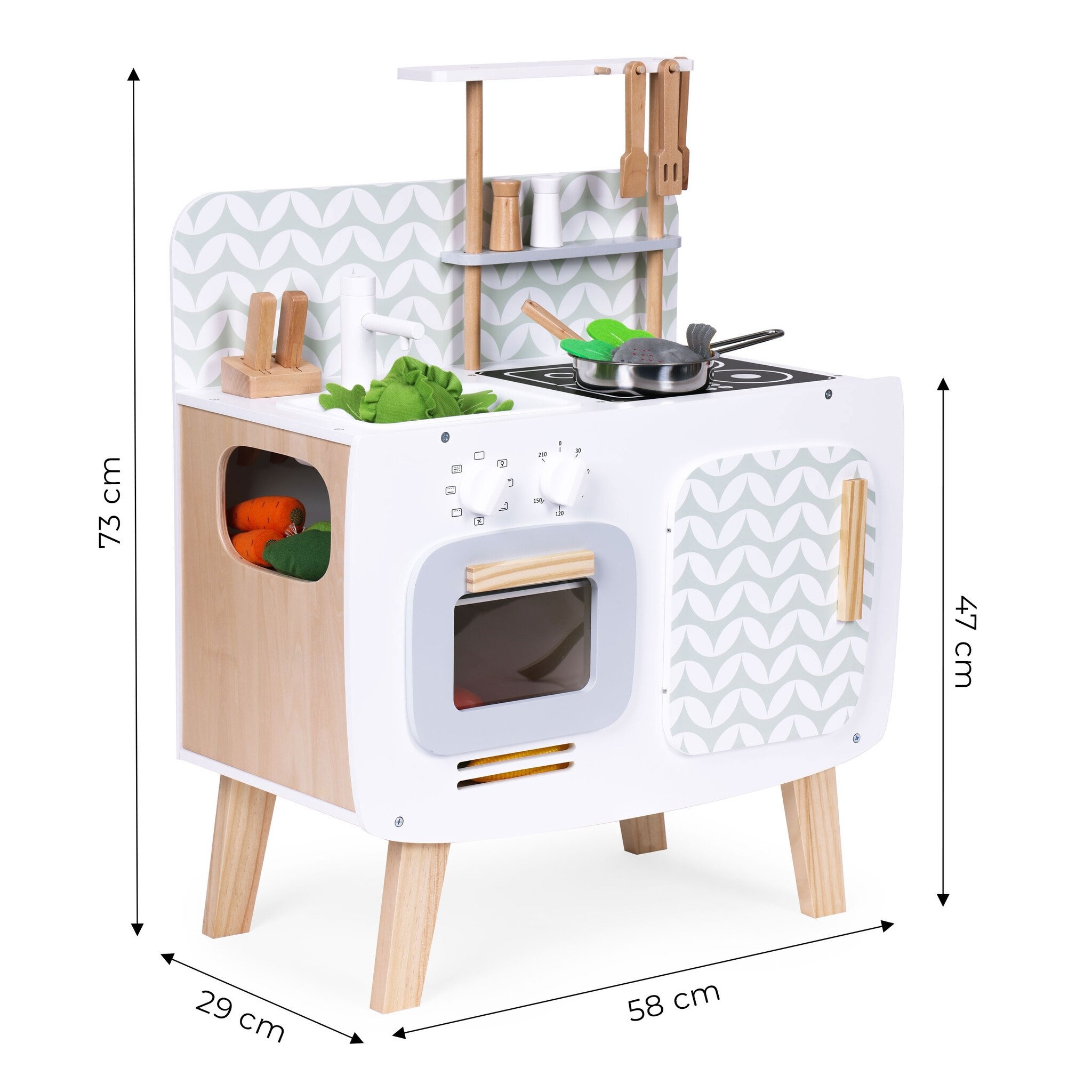 Complete Houten Speelkeuken - Met Accessoires en Werkende Onderdelen