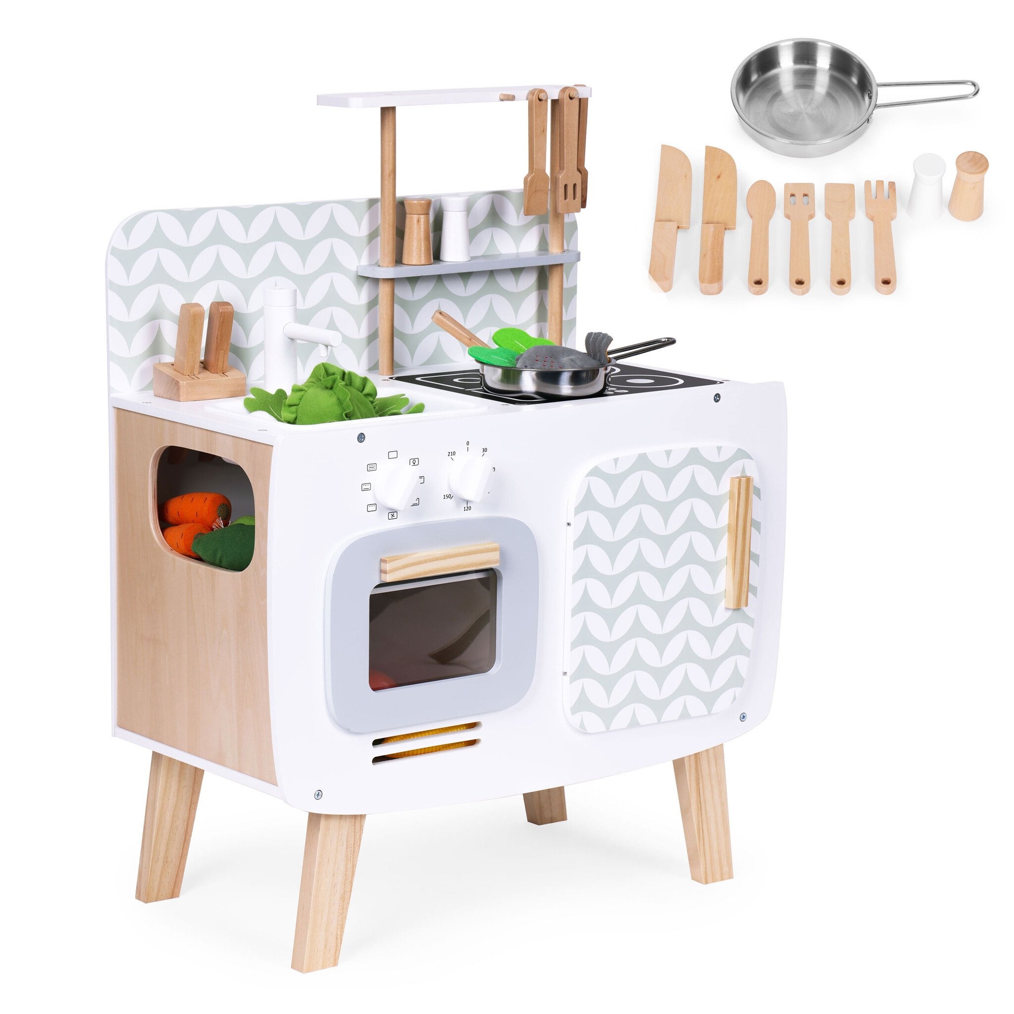 Complete Houten Speelkeuken - Met Accessoires en Werkende Onderdelen