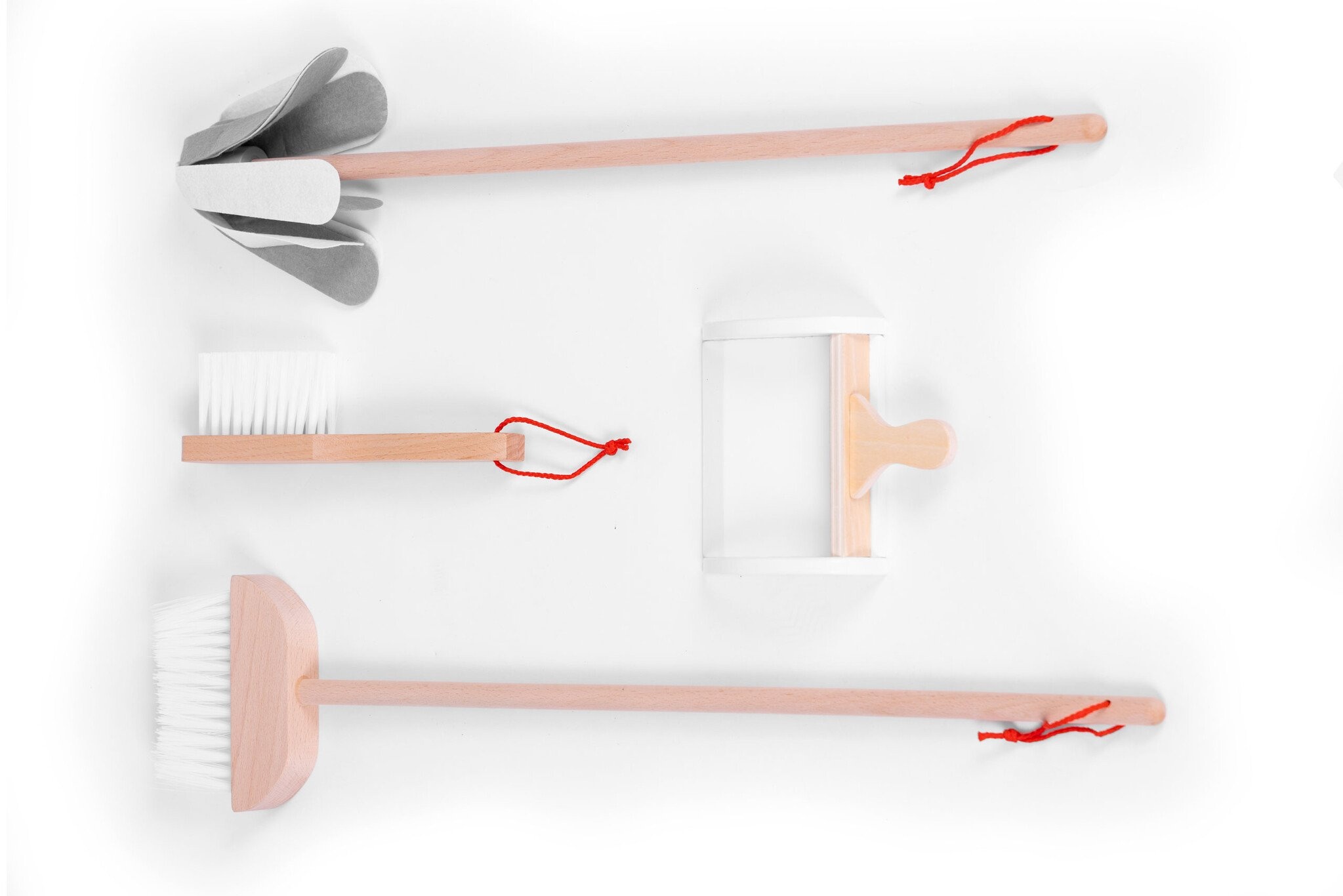 Complete Houten Schoonmaakkar met Opbergtas - Multifunctioneel Kinderspeelgoed