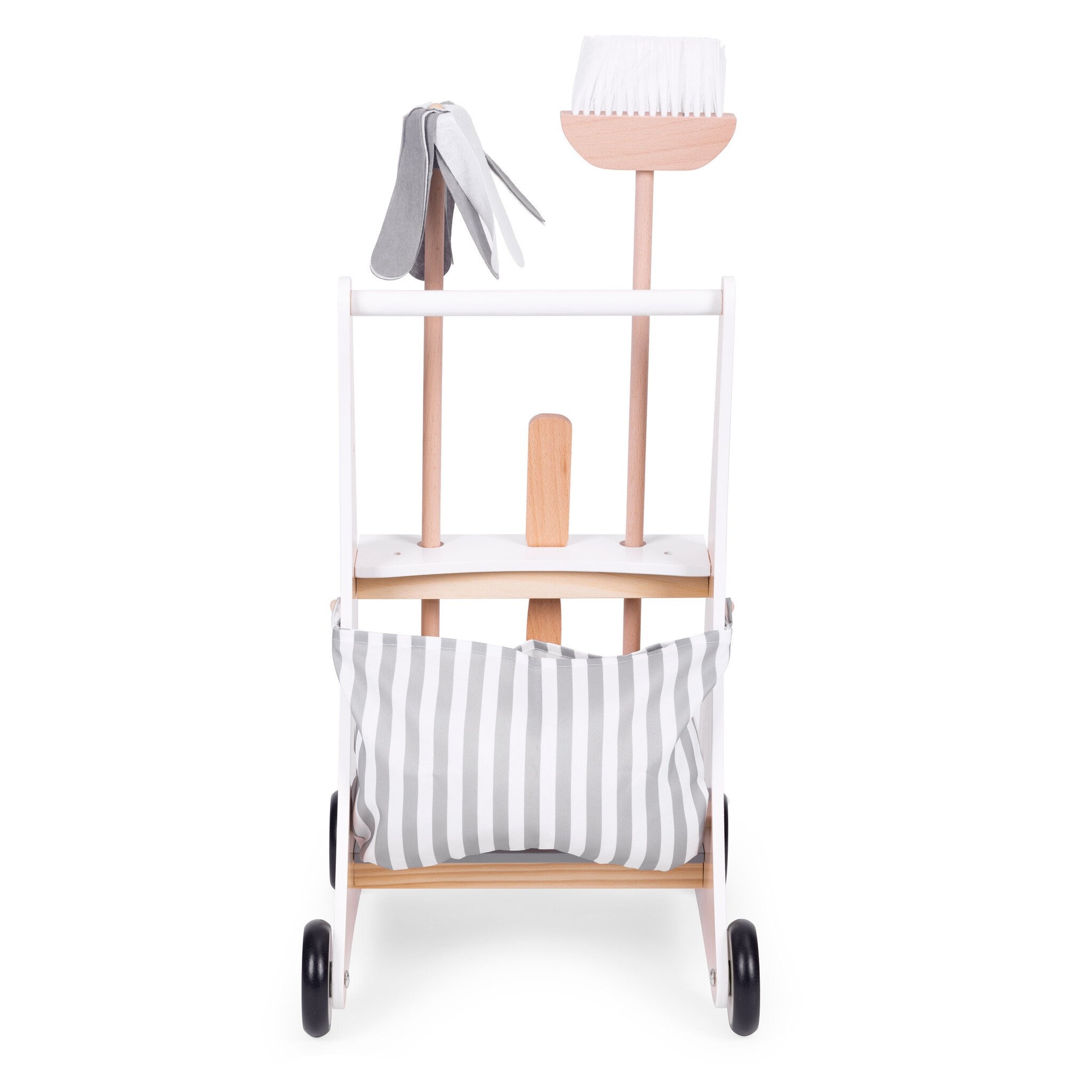 Luxe Houten Kinderschoonmaakset met Wagen en Accessoires - Kwaliteitsspeelgoed