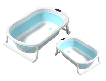 Draagbaar Reisbad voor Baby's - Opvouwbare Badkuip 75x46 cm - Blauw