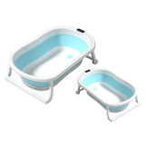 Praktisch Opvouwbaar Babybadje met Ophanghaak - Blauw 75x46 cm