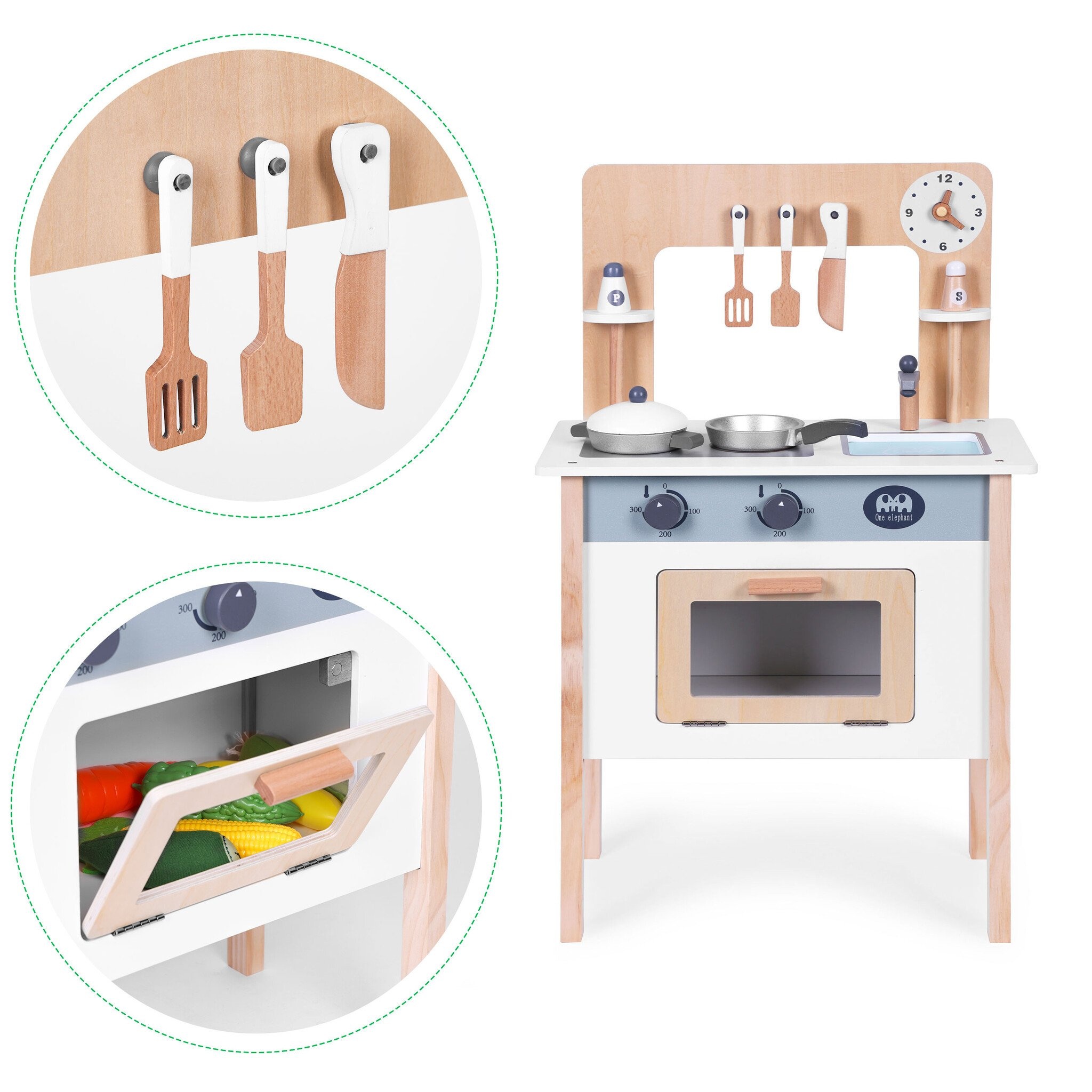 Luxe Houten Speelkeuken Set - Klassiek Design - Complete Speelervaring