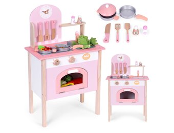 Luxe Houten Speelkeuken Roze - Perfect Verjaardagscadeau met Accessoires