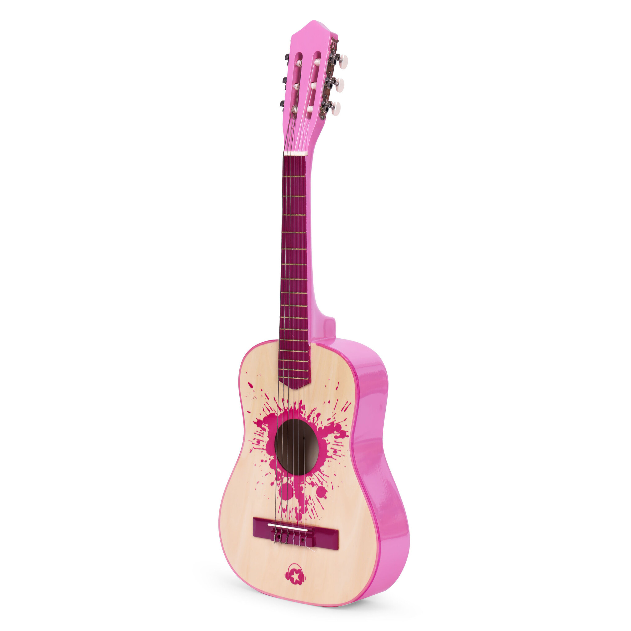 Eerste Gitaar voor Kinderen - Educatieve Houten Muziekinstrument - 3-8 jaar - Roze