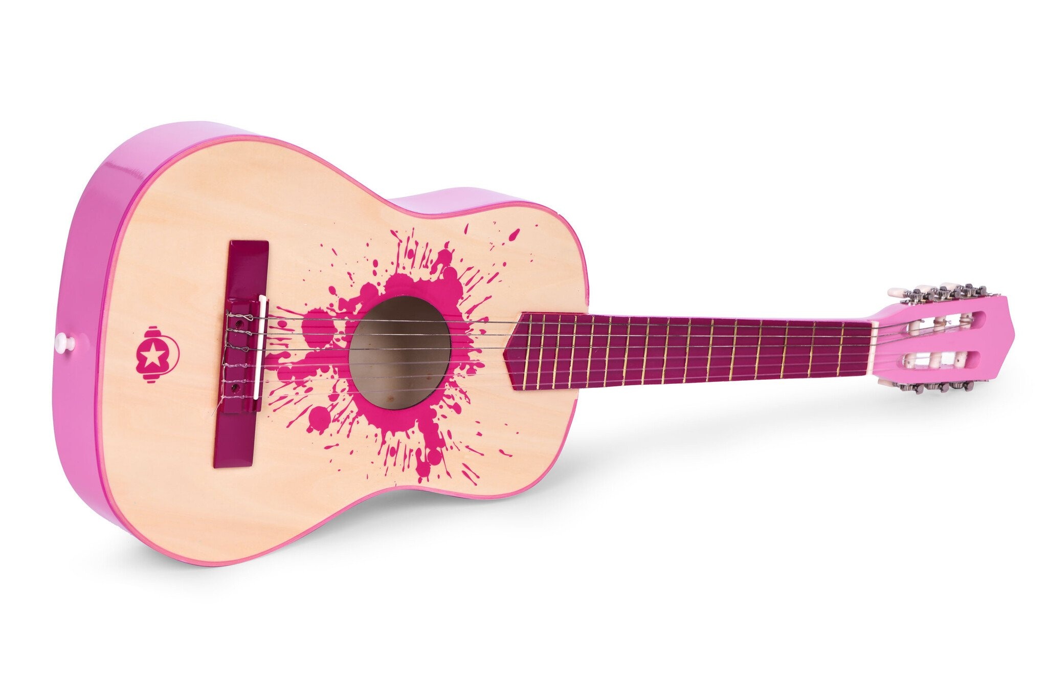 Klassieke Kindergitaar met 6 Snaren - Echt Houten Instrument - Inclusief 18 Frets