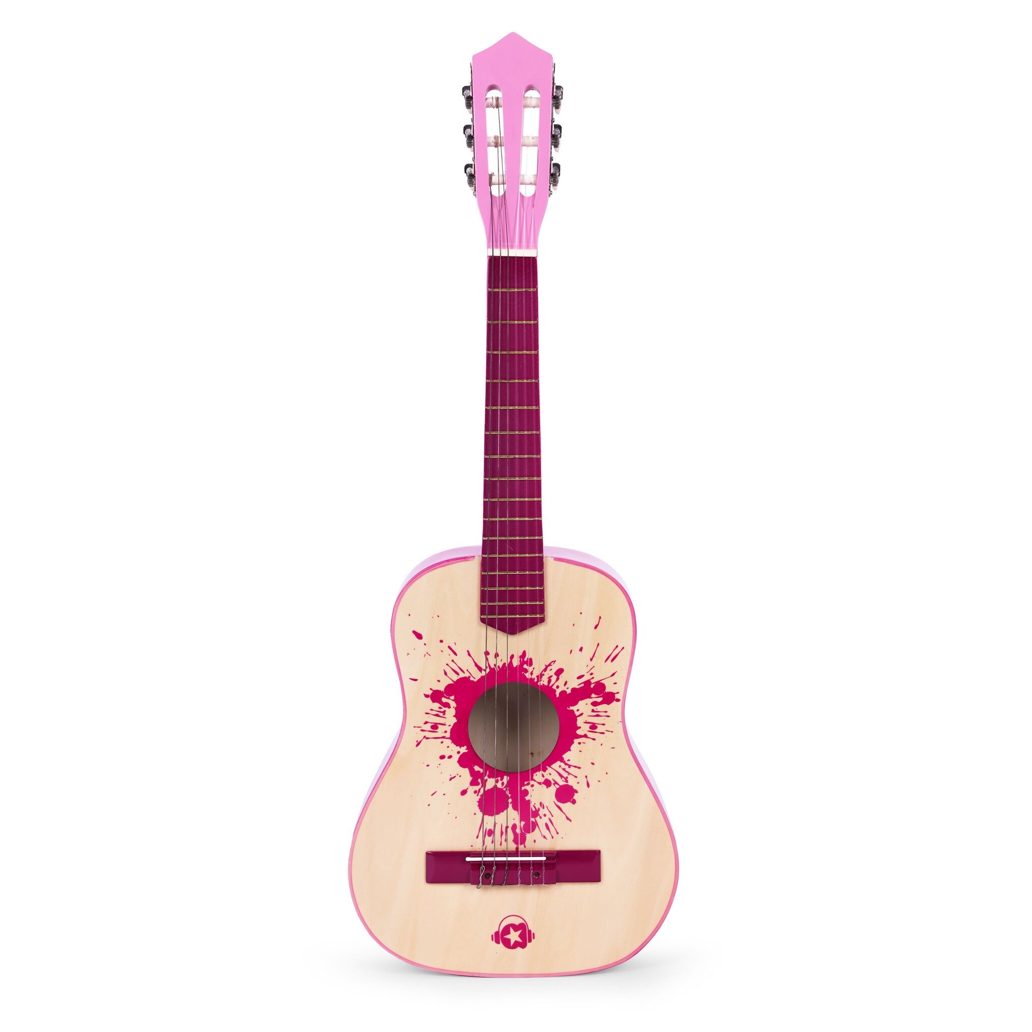Klassieke Kindergitaar met 6 Snaren - Echt Houten Instrument - Inclusief 18 Frets