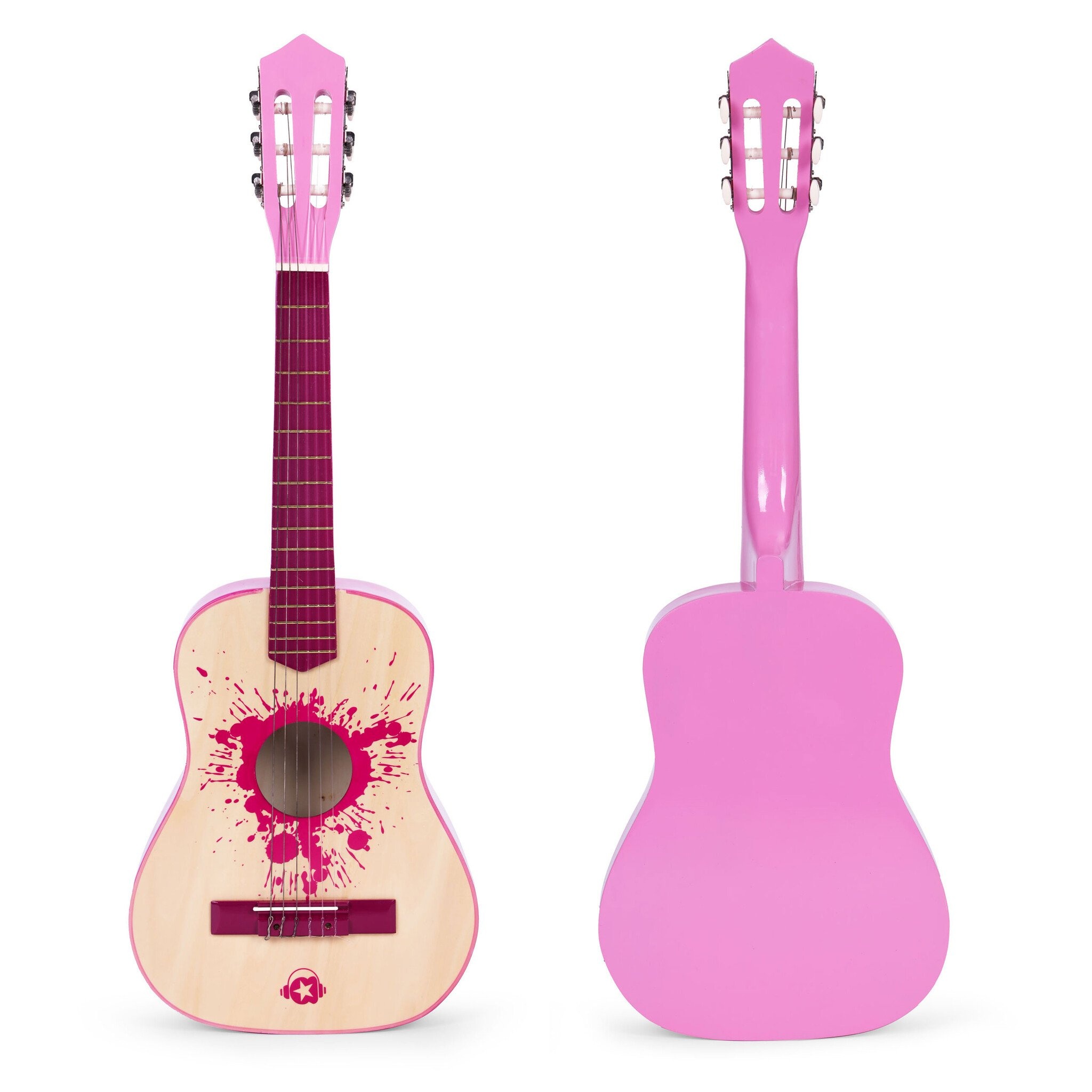 Klassieke Kindergitaar met 6 Snaren - Echt Houten Instrument - Inclusief 18 Frets