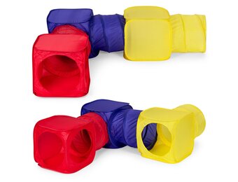 Kruip- en Speeltent Set voor Peuters | 3 Tenten + 3 Tunnels | Zelfopzettend