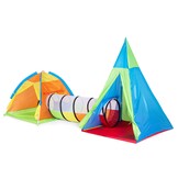 Modulaire Speeltent Set voor Kinderen - Iglo + Tipi + Kruiptunnel - 3+ jaar