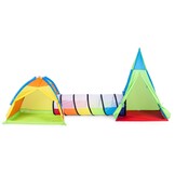 Avontuurlijke Kindertent Set - 3-delig Speelparadijs - Voor Binnen en Buiten