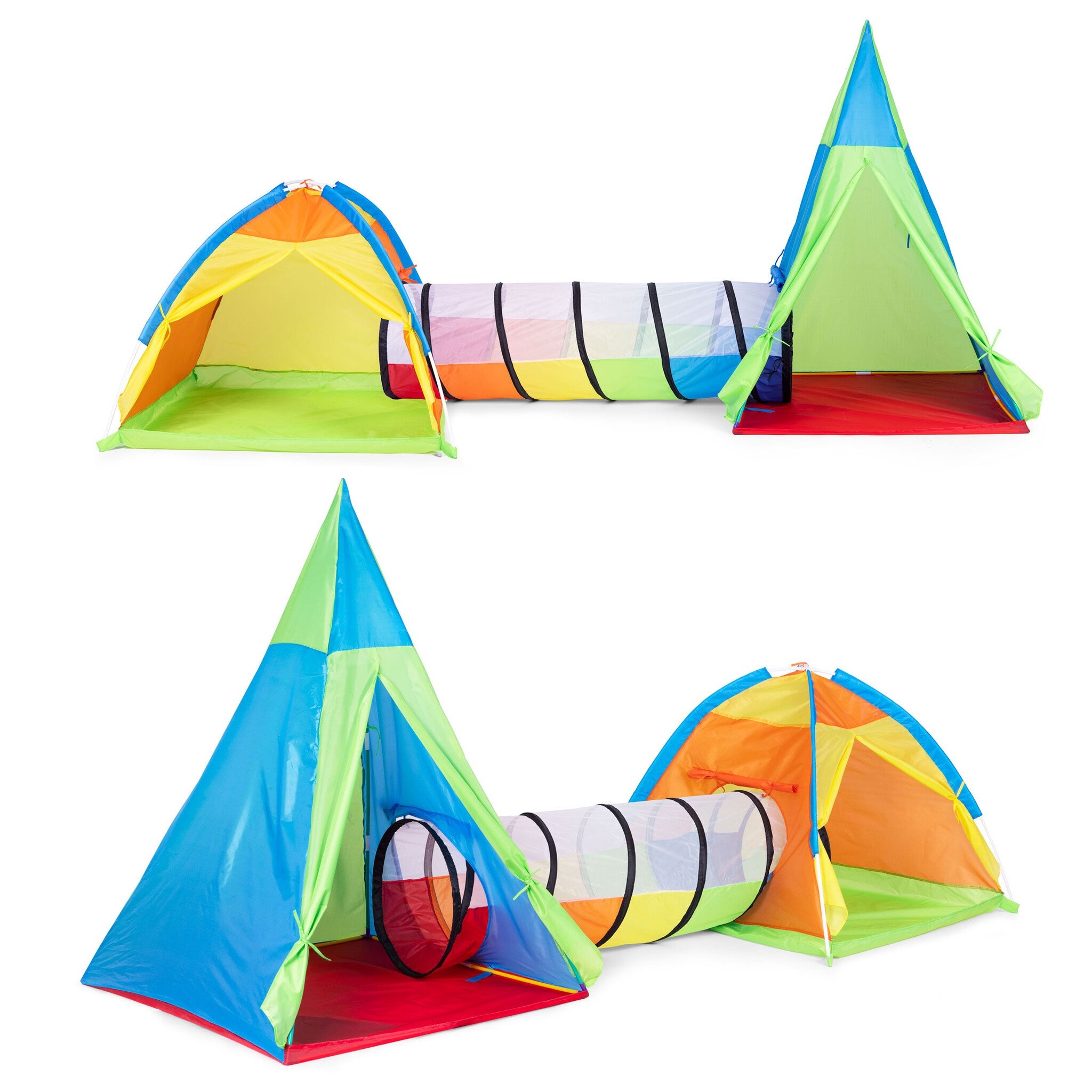 Avontuurlijke Kindertent Set - 3-delig Speelparadijs - Voor Binnen en Buiten