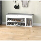 Compacte Schoenenkast-Bank Combinatie - Slim Ruimtegebruik