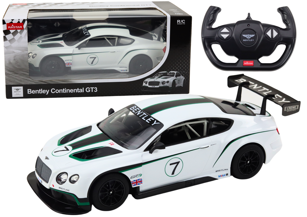Luxe Bentley GT3 RC Auto - Premium Radiografisch Model - Alpine Wit
