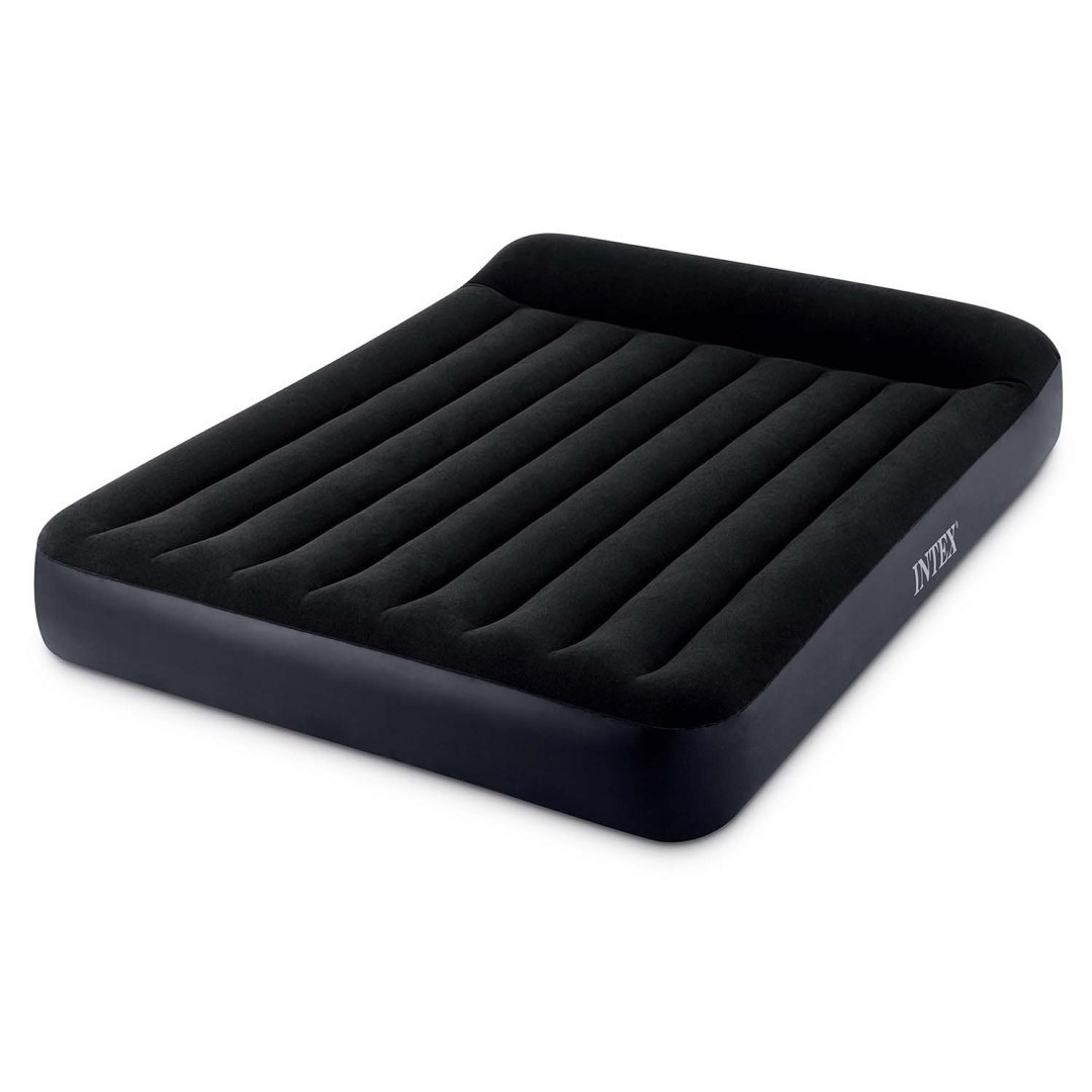 Luxe Camping Luchtbed 2P - Fluweelzacht met Hoofdsteun - Blauw