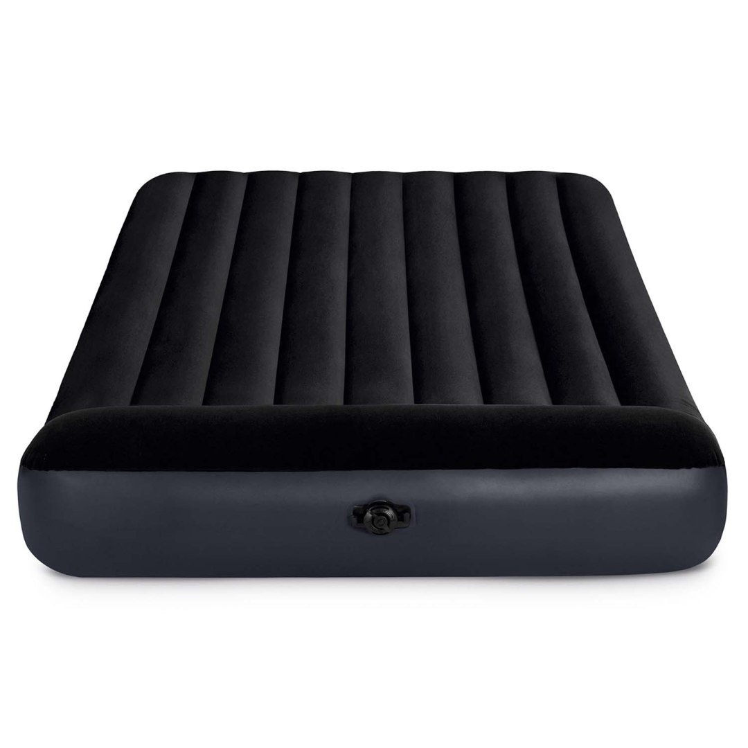Luxe Camping Luchtbed 2P - Fluweelzacht met Hoofdsteun - Blauw