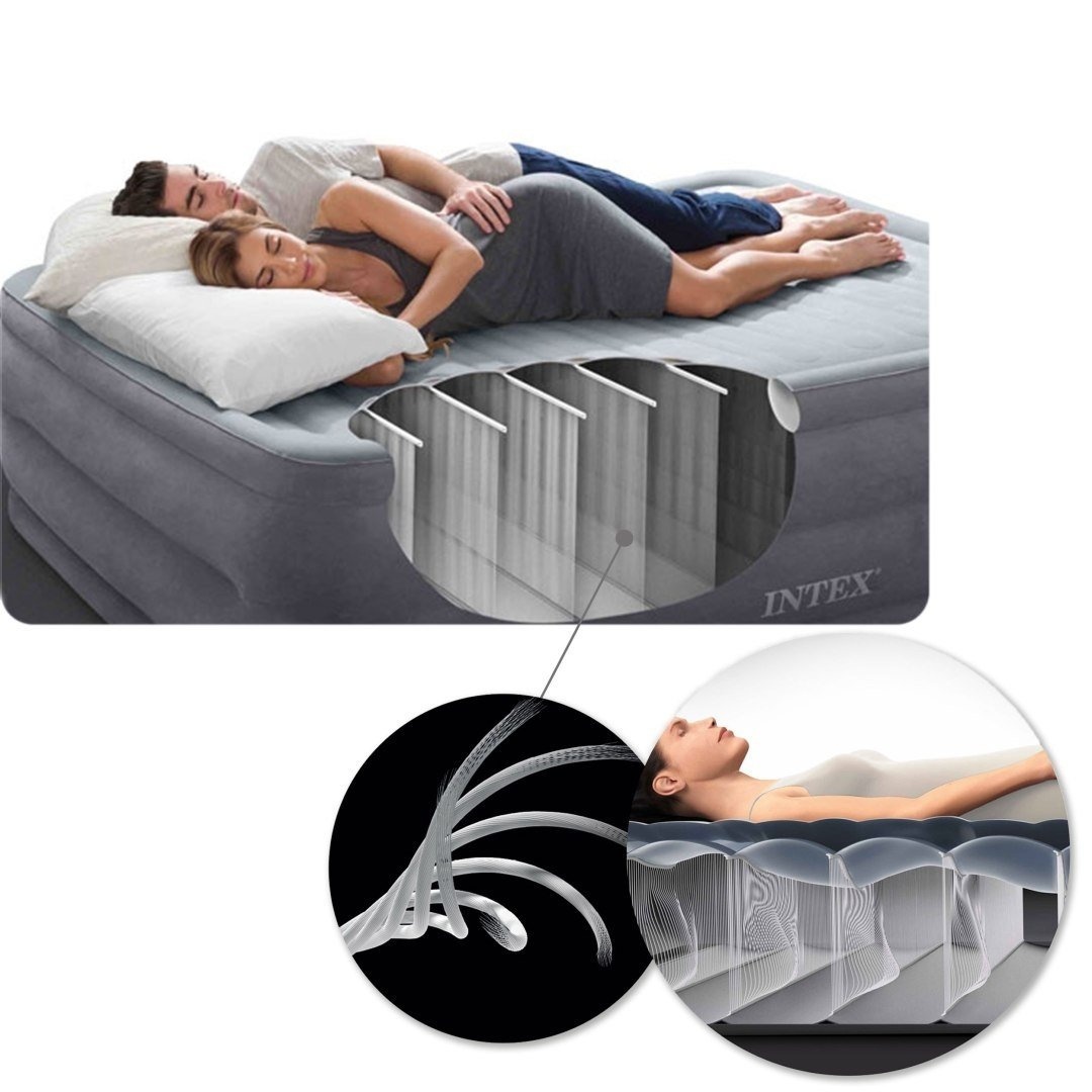 Comfortabel Logeerbed 2-Persoons - Premium Luchtmatras met Hoofdeinde