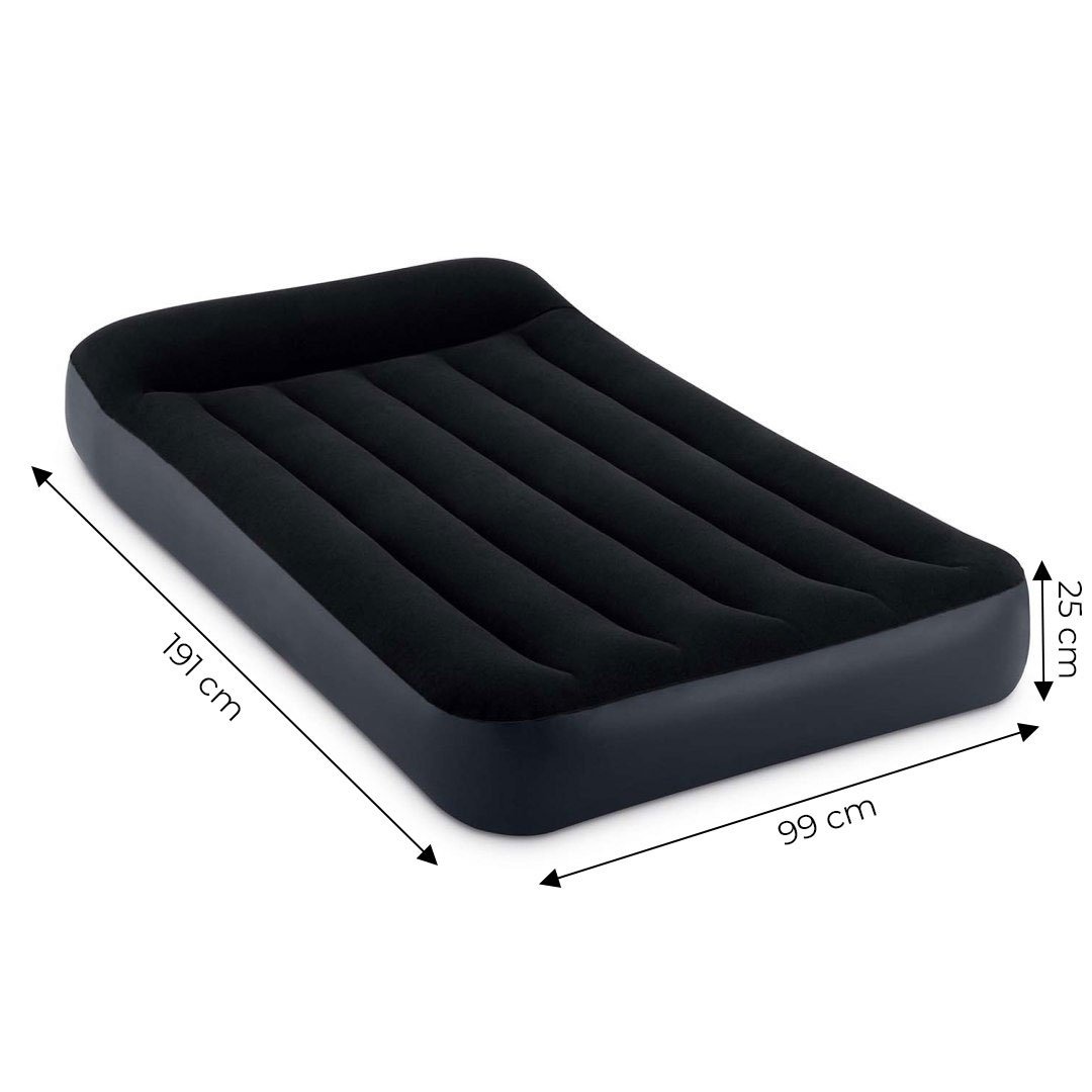 INTEX Camping Luchtbed 1-Persoons - Fluweelzacht - Automatisch Opblaasbaar