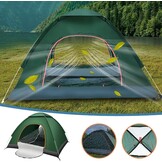 Festivaltent 4p - Bliksemsnelle opzettijd - Dubbele ingang - Compact pakket