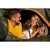 Festivaltent 4p - Bliksemsnelle opzettijd - Dubbele ingang - Compact pakket