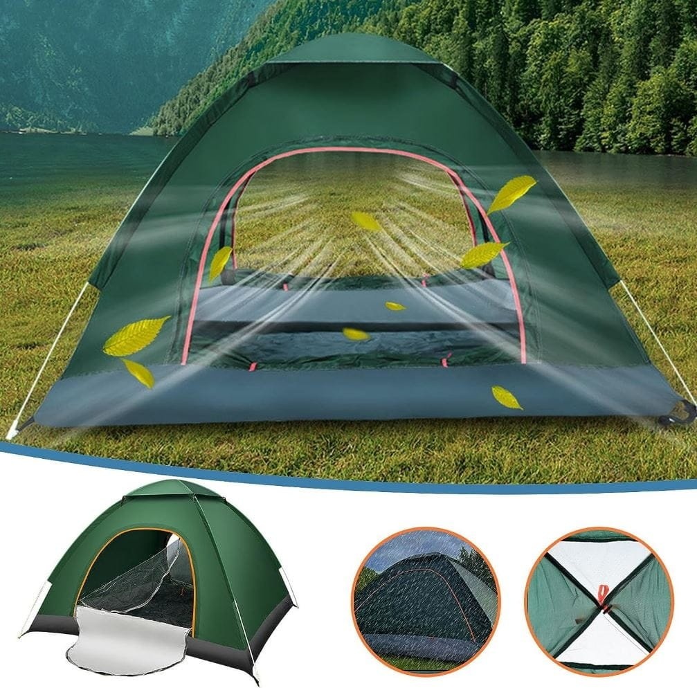 Instant tent 4p - Direct klaar voor gebruik - Extra ventilatie - Inclusief haringen