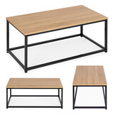 Design Salontafel Metaal - Industriële Stijl - 90x48 cm - Zwart