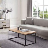 Compacte Salontafel Industrieel - Metaal/MDF - 90x48x41 cm