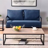 Moderne Loft Salontafel - Industrieel Design - 90x48 cm - Zwart