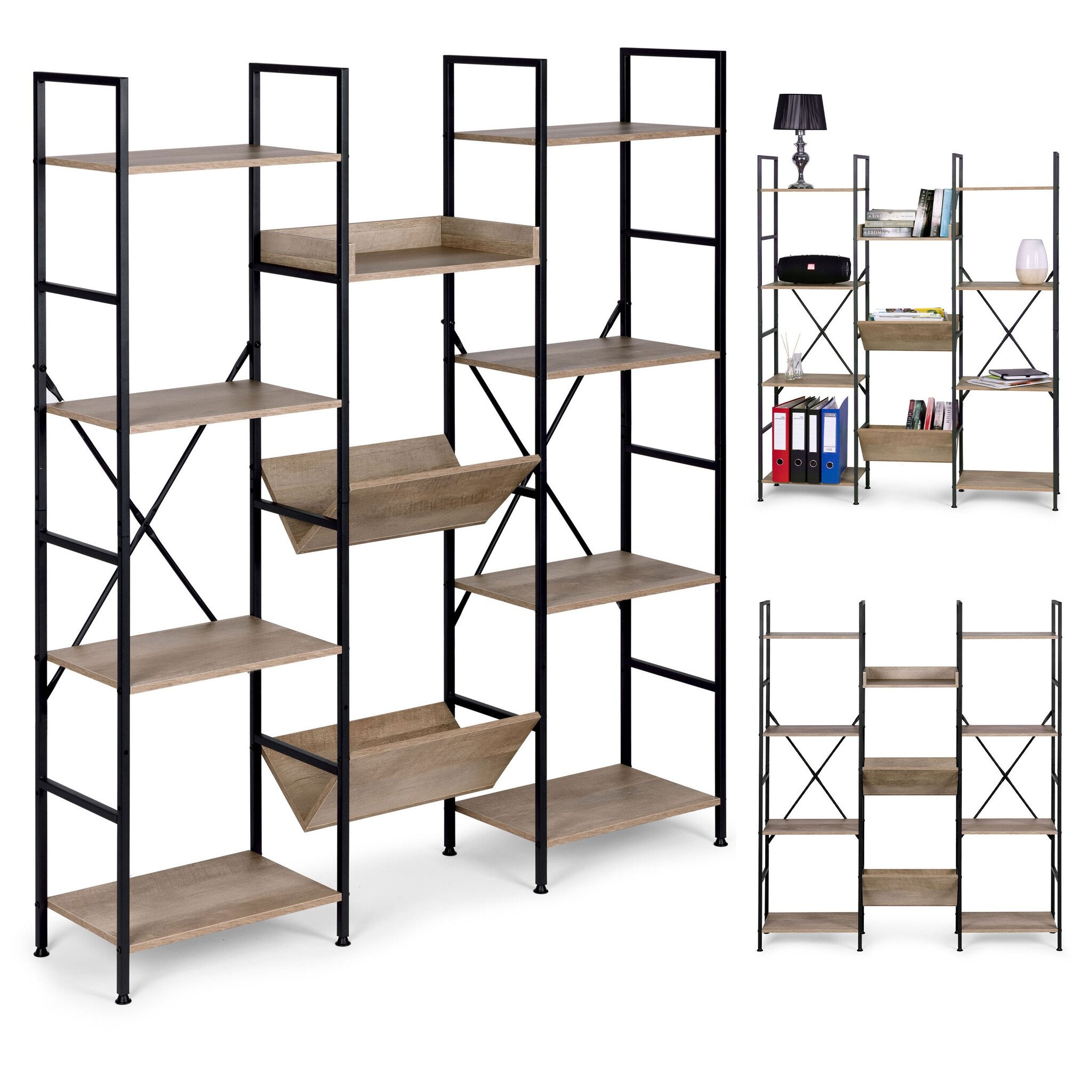 Design Boekenkast Industrieel - Metalen Frame - Moderne Loft Stijl