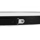 Decoratieve Ronde Spiegel - 60 cm - Zwart met Leren Ophangband