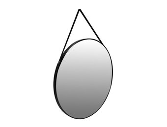 Luxe Ronde Spiegel met Riembevestiging - 80cm - Ruimtevergrotend Effect