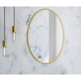 Luxe Gouden Designspiegel Rond 50cm - Scandinavische Stijl