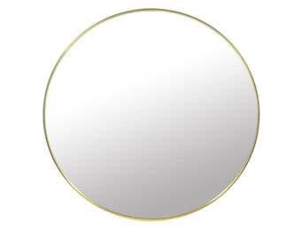 Luxe Gouden Designspiegel Rond 50cm - Scandinavische Stijl